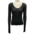 Load image into Gallery viewer, Donna Karan Black Sequined Cashmere Knit Sweater
