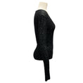 Load image into Gallery viewer, Donna Karan Black Sequined Cashmere Knit Sweater
