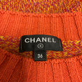 Load image into Gallery viewer, Chanel Orange / Burgundy Marled Wool and Cashmere Knit Pullover Sweater with CC Logo Buttons

