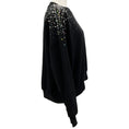 Load image into Gallery viewer, Cinq à Sept Black Cotton Brandy Crackle Rhinestone Sweatshirt
