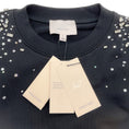 Load image into Gallery viewer, Cinq à Sept Black Cotton Brandy Crackle Rhinestone Sweatshirt
