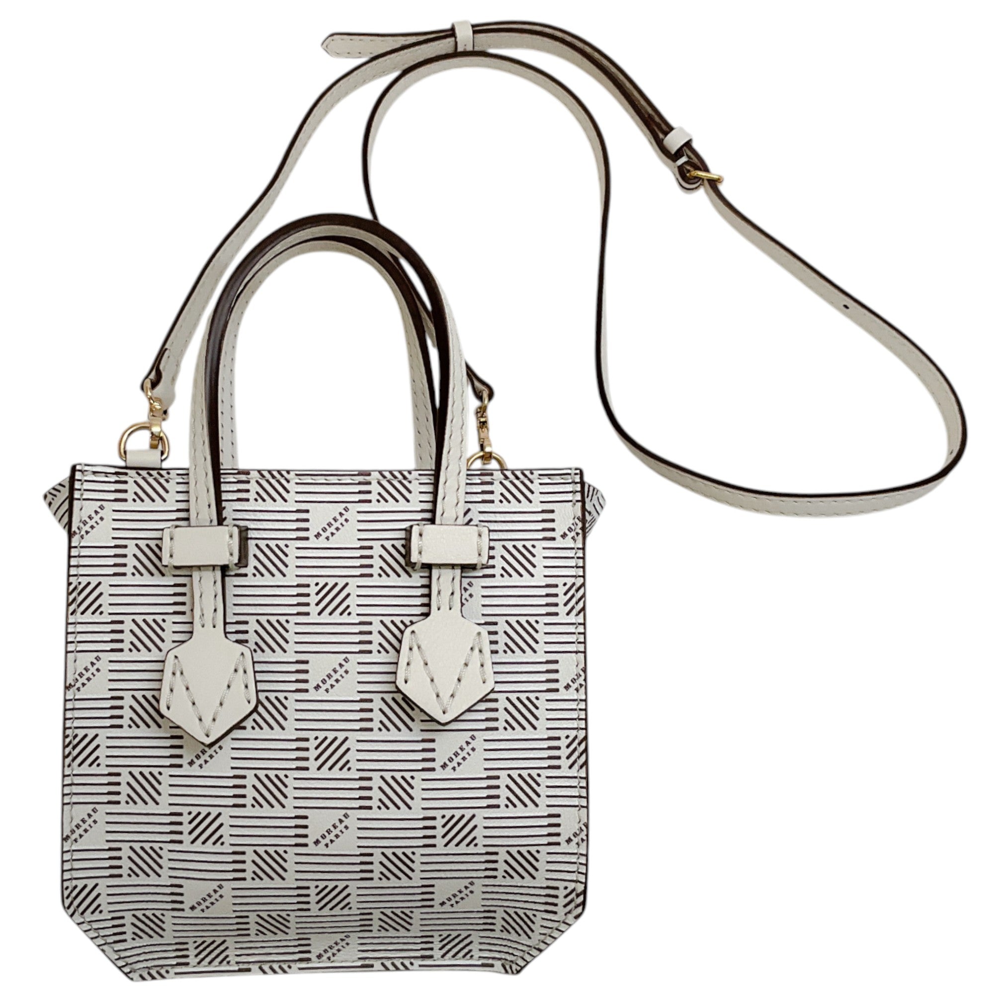 Moreau White Mini Bregancon Zipped Tote Bag