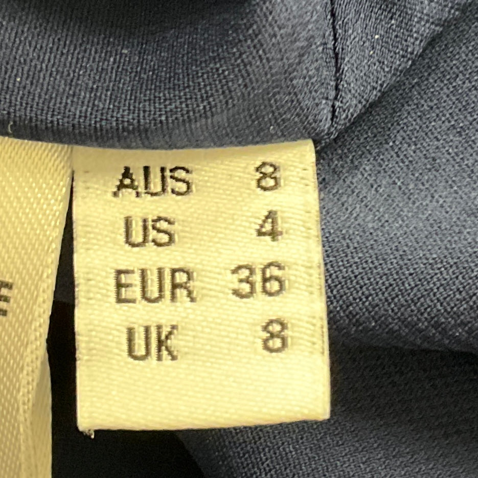 Rebecca Vallance Pink / Blue Multi Striped Linen Midi Dress with Belt