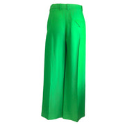 Bottega Veneta Kelly Green Wide Leg Tailored Trousers / Pants