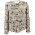 Load image into Gallery viewer, Chanel Ivory / Brown Wool Tweed Jacket

