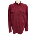 Load image into Gallery viewer, Saint Laurent Burgundy Cotton Corduroy Western Shirt
