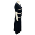 Load image into Gallery viewer, Tory Burch Navy Blue / Ivory Short Sleeved Wool Knit Dress
