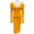 Load image into Gallery viewer, Cushnie et Ochs Marigold Viscose Knit Long Sleeve Fringe Dress
