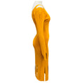 Load image into Gallery viewer, Cushnie et Ochs Marigold Viscose Knit Long Sleeve Fringe Dress
