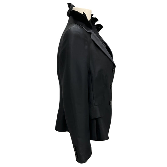 Moschino Cheap and Chic Black Ruffled Silk Jacket