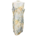 Load image into Gallery viewer, Lafayette 148 New York Bluestone Multi Eco Fern Print Linen Blend Sheath Dress
