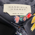 Load image into Gallery viewer, Gabriela Hearst Navy Blue Multi Floral Printed Silk Blouse
