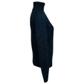 Load image into Gallery viewer, Loro Piana Navy Blue / Silver Metallic Micro Sequined Baby Cashmere Knit Turtleneck Sweater
