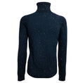 Load image into Gallery viewer, Loro Piana Navy Blue / Silver Metallic Micro Sequined Baby Cashmere Knit Turtleneck Sweater
