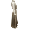 Load image into Gallery viewer, A.L.C. Antique Gold Renzo Pleated Metallic Halter Dress
