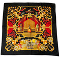 Load image into Gallery viewer, Hermes Black / Red Multi Orgauphone et Autres Mecaniques Print Square Silk Twill Scarf
