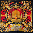 Load image into Gallery viewer, Hermes Black / Red Multi Orgauphone et Autres Mecaniques Print Square Silk Twill Scarf
