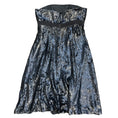 Load image into Gallery viewer, Badgley Mischka Blue Sequined Strapless Mini Cocktail Dress
