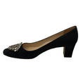 Load image into Gallery viewer, Manolo Blahnik Black Crystal Embellished Satin Pumps
