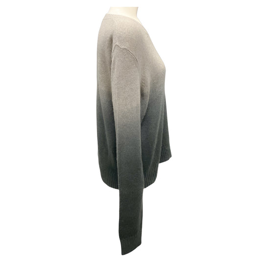 Christian Dior Grey Ombre Effect Bee Embroidered Cashmere Knit Sweater