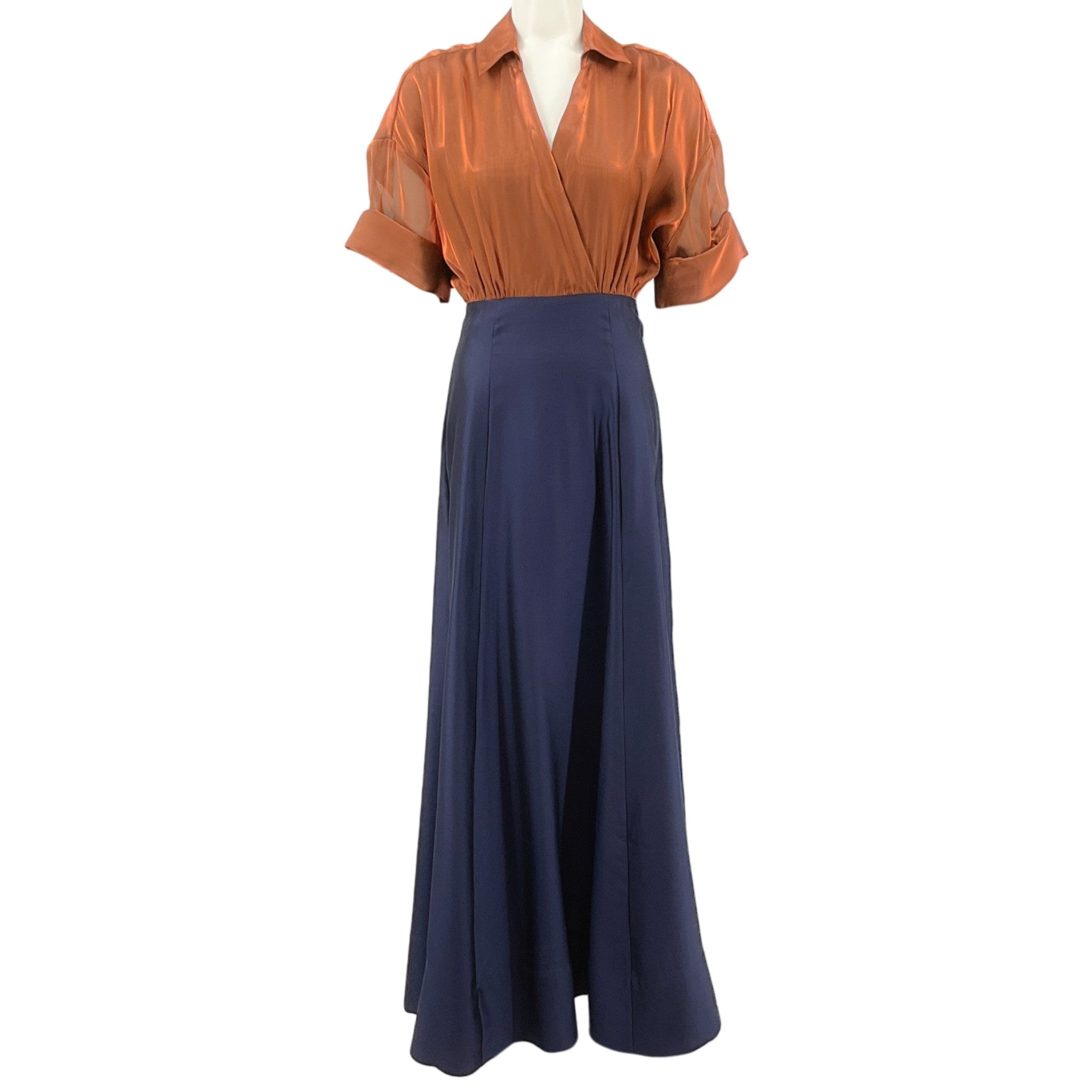 Staud Iridescent Cacao / Midnight Shubert Maxi Dress
