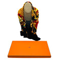 Load image into Gallery viewer, Hermes Black / Red Multi Orgauphone et Autres Mecaniques Print Square Silk Twill Scarf
