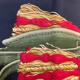 Load image into Gallery viewer, Hermes Dark Navy Blue / Red / Gold Multi Bride de Cour Square Silk Twill Scarf
