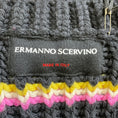 Load image into Gallery viewer, Ermanno Scervino Black Multi Striped Chunky Wool Knit Sweater
