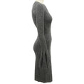 Load image into Gallery viewer, Frame Silver Shimmer Lurex Godet Bell Sleeve Dress
