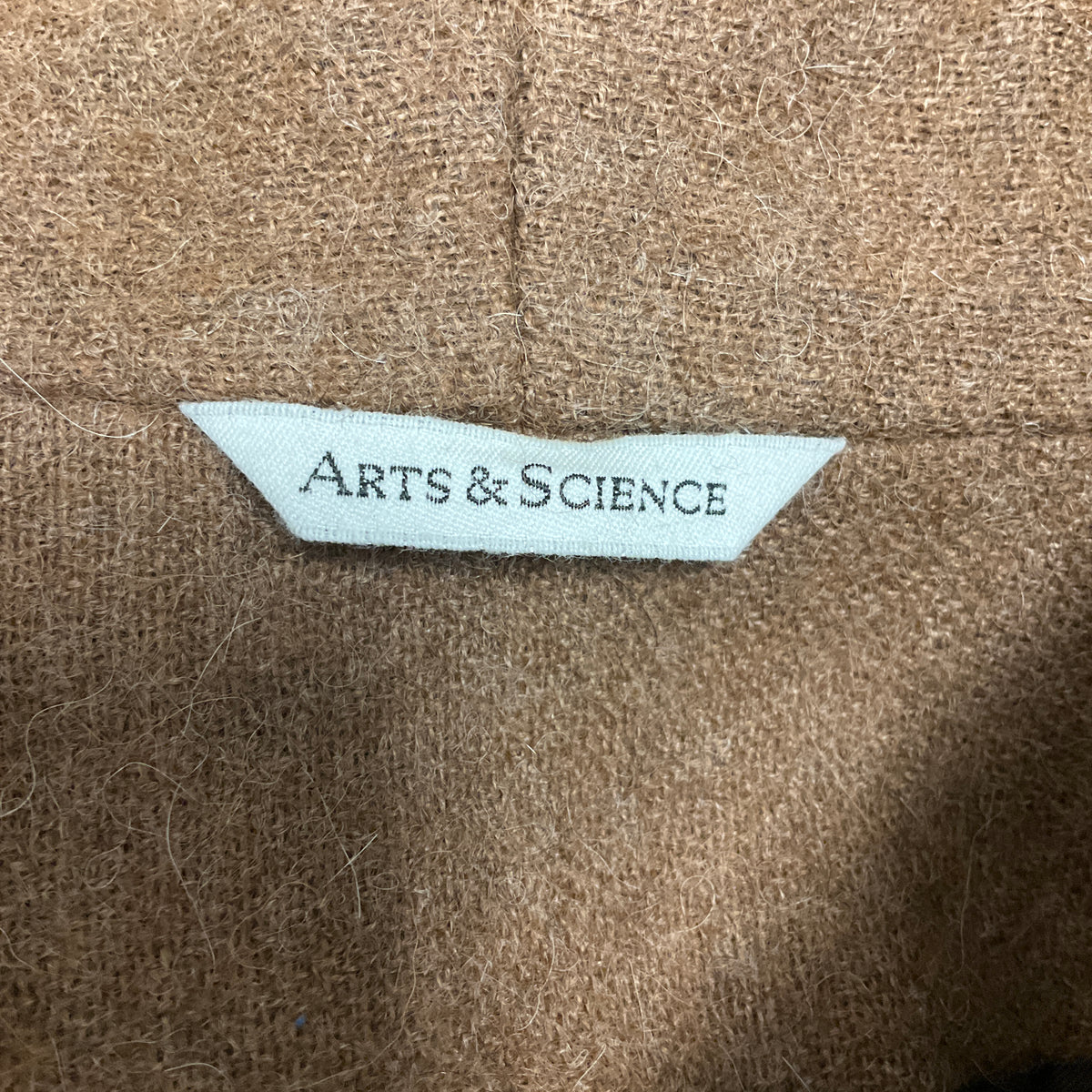 Arts & Science Tan Oversized Alpaca Wool Coat