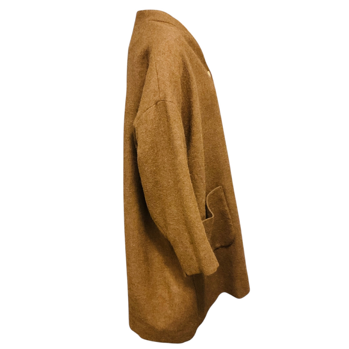 Arts & Science Tan Oversized Alpaca Wool Coat