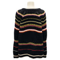 Load image into Gallery viewer, Ermanno Scervino Black Multi Striped Chunky Wool Knit Sweater
