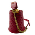 Load image into Gallery viewer, Chanel Red / Gold Hardware Quilted Calfskin Leather Boy Bucket Bag
