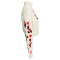 Load image into Gallery viewer, Chanel Ivory / Red / Burgundy Intarsia Cashmere Knit Pullover Sweater with Crystal CC Logo
