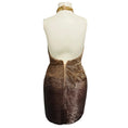 Load image into Gallery viewer, Oscar de la Renta Gold Metallic Ombre Effect Beaded Mini Cocktail Dress

