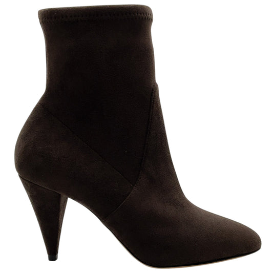Casadei Brown Stretch Suede Sock Booties