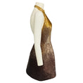 Load image into Gallery viewer, Oscar de la Renta Gold Metallic Ombre Effect Beaded Mini Cocktail Dress
