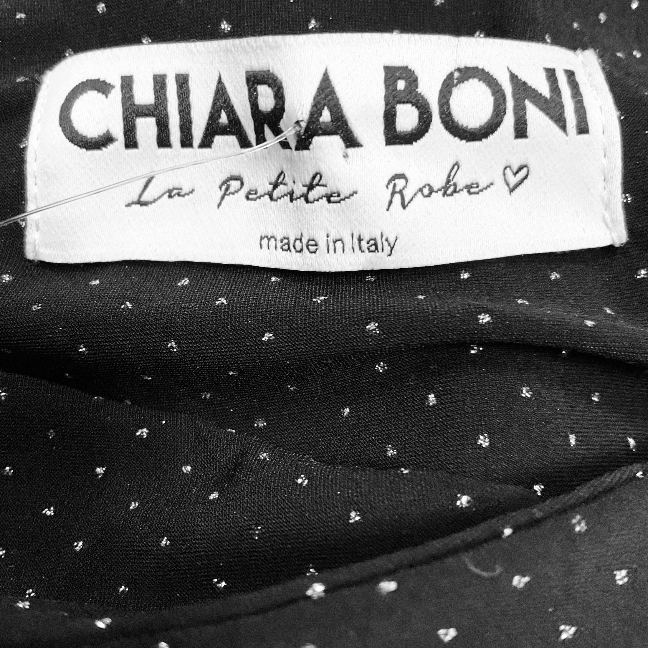 Chiara Boni La Petite Robe Black Tabhita Peplum Metallic Dot Dress