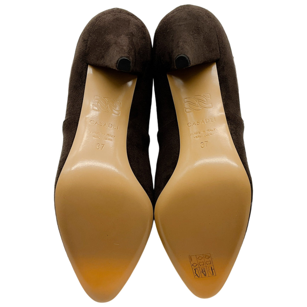 Casadei Brown Stretch Suede Sock Booties