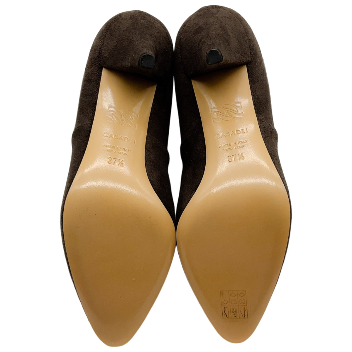 Casadei Brown Stretch Suede Sock Booties