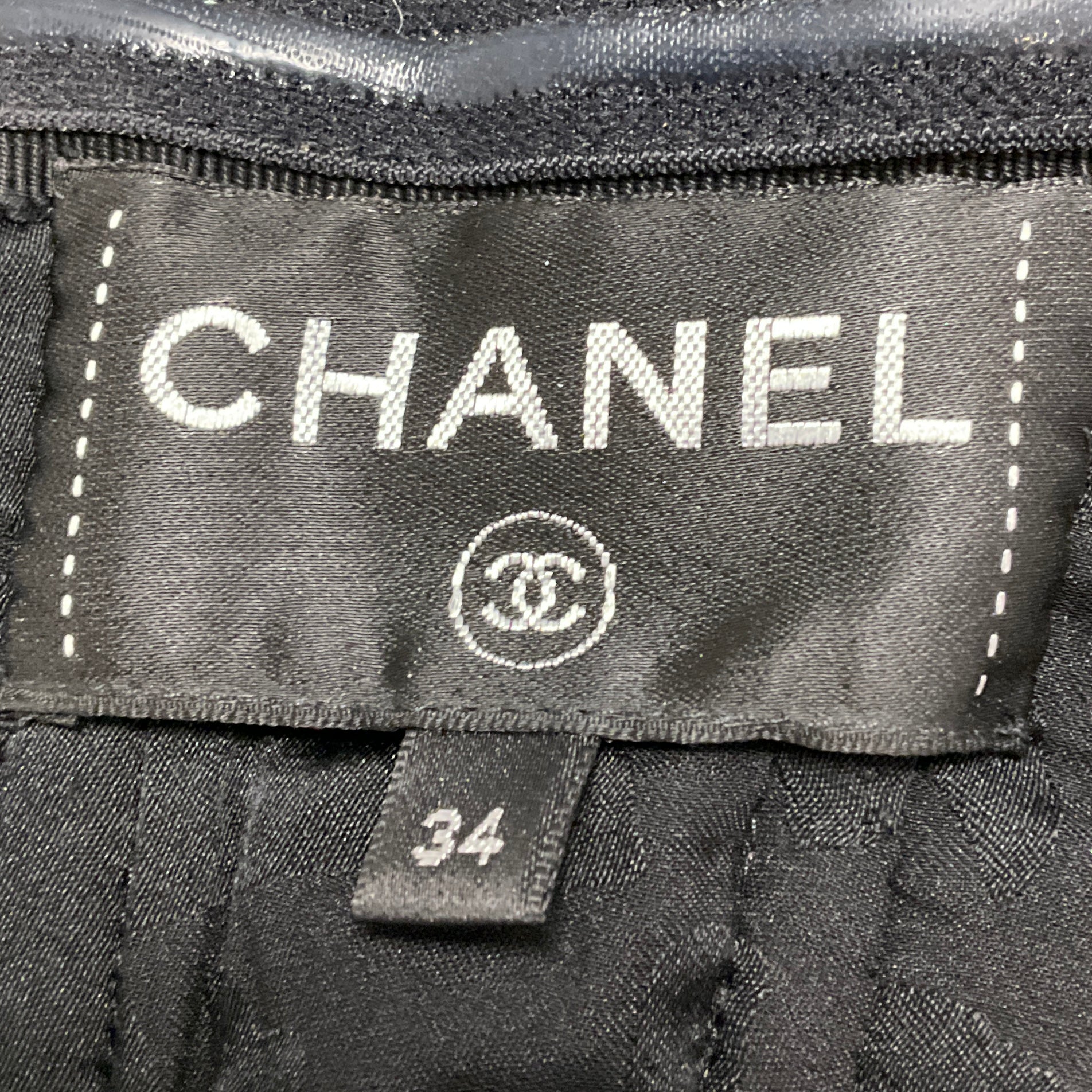 Chanel Green Iridescent Sequined Strapless Mini Cocktail Dress with CC Logo Plate