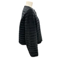 Load image into Gallery viewer, Fabiana Filippi Black Zip-Front Quilted Down Puffer Velvet Jacket
