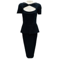 Load image into Gallery viewer, Chiara Boni La Petite Robe Black Tabhita Peplum Metallic Dot Dress
