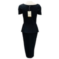 Load image into Gallery viewer, Chiara Boni La Petite Robe Black Tabhita Peplum Metallic Dot Dress
