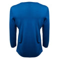 Load image into Gallery viewer, Hermes Blue Long Sleeved V-Neck Cashmere and Silk Knit Sweater
