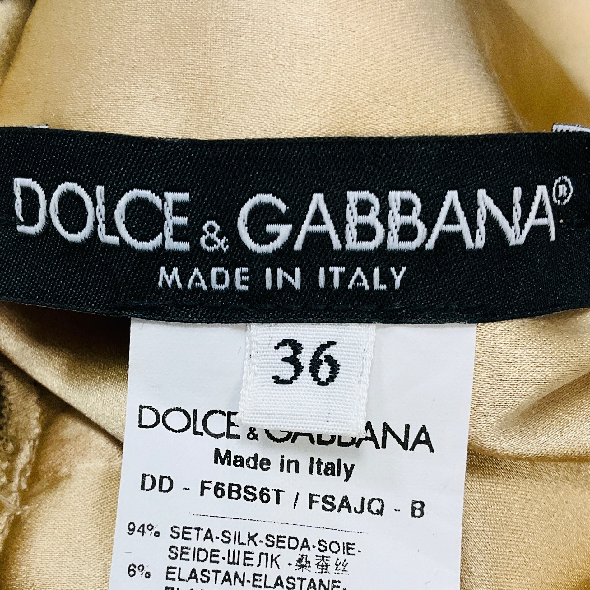 Dolce & Gabbana Red / Gold Multi Floral Silk Mini Dress