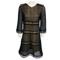 Load image into Gallery viewer, Chloe Black / Navy / Nude Popcorn Wool Embroidery Lace Cocktail Dress
