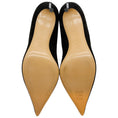 Load image into Gallery viewer, Casadei Black Suede Scalloped Edge Pumps with Silver Blade Heel
