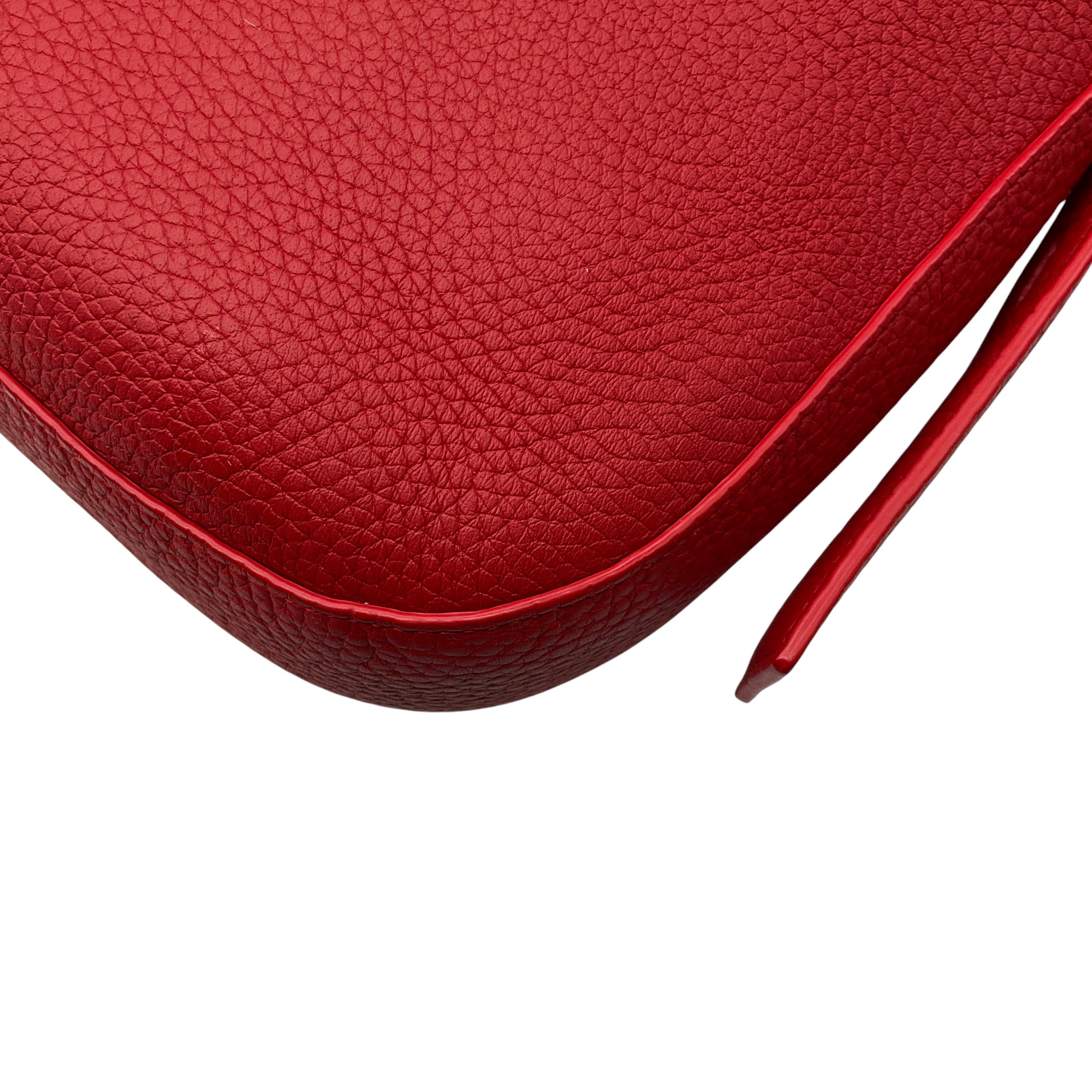 Akris Lipstick Red Grained Calfskin Leather Tasche XS Anna Bag
