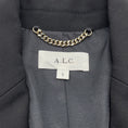 Load image into Gallery viewer, A.L.C. Black Ponte Knit Amelia Jacket with Gold Buttons

